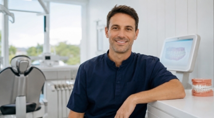 smiling orthodontist