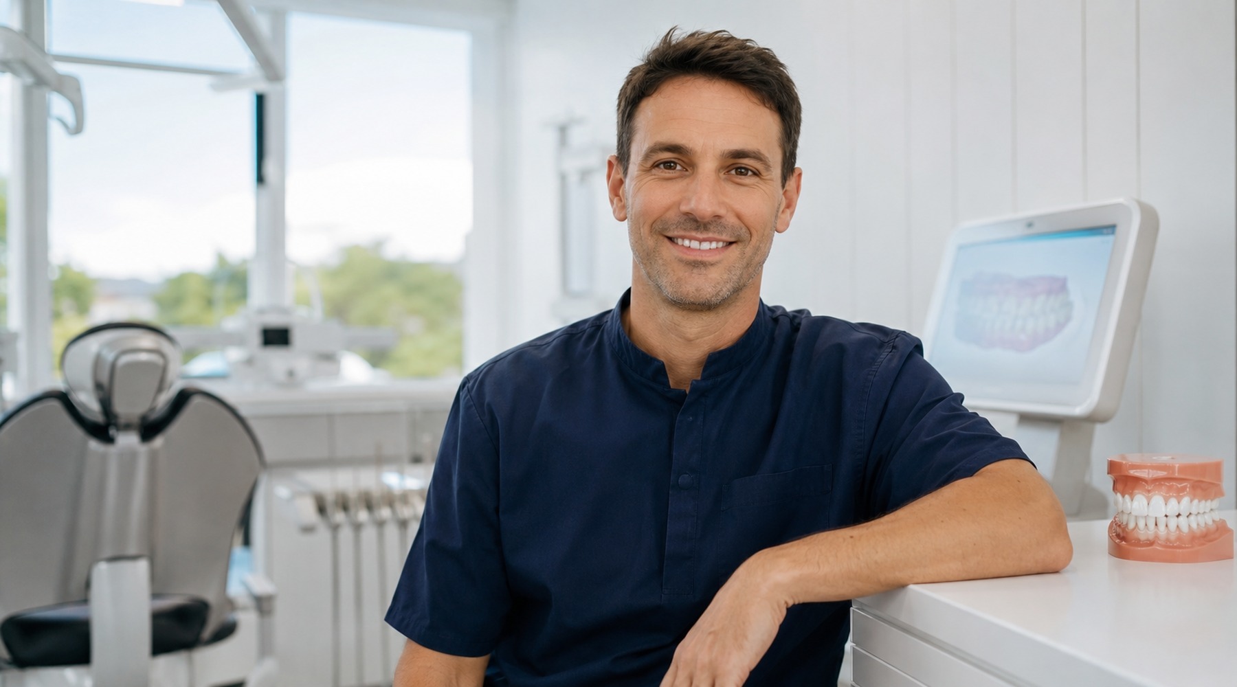 smiling orthodontist